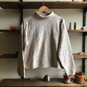 Vintage cotton mock neck sweater size small